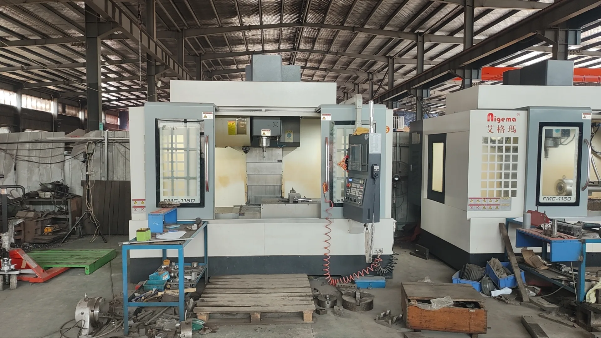 CNC machining equipment in the workshop