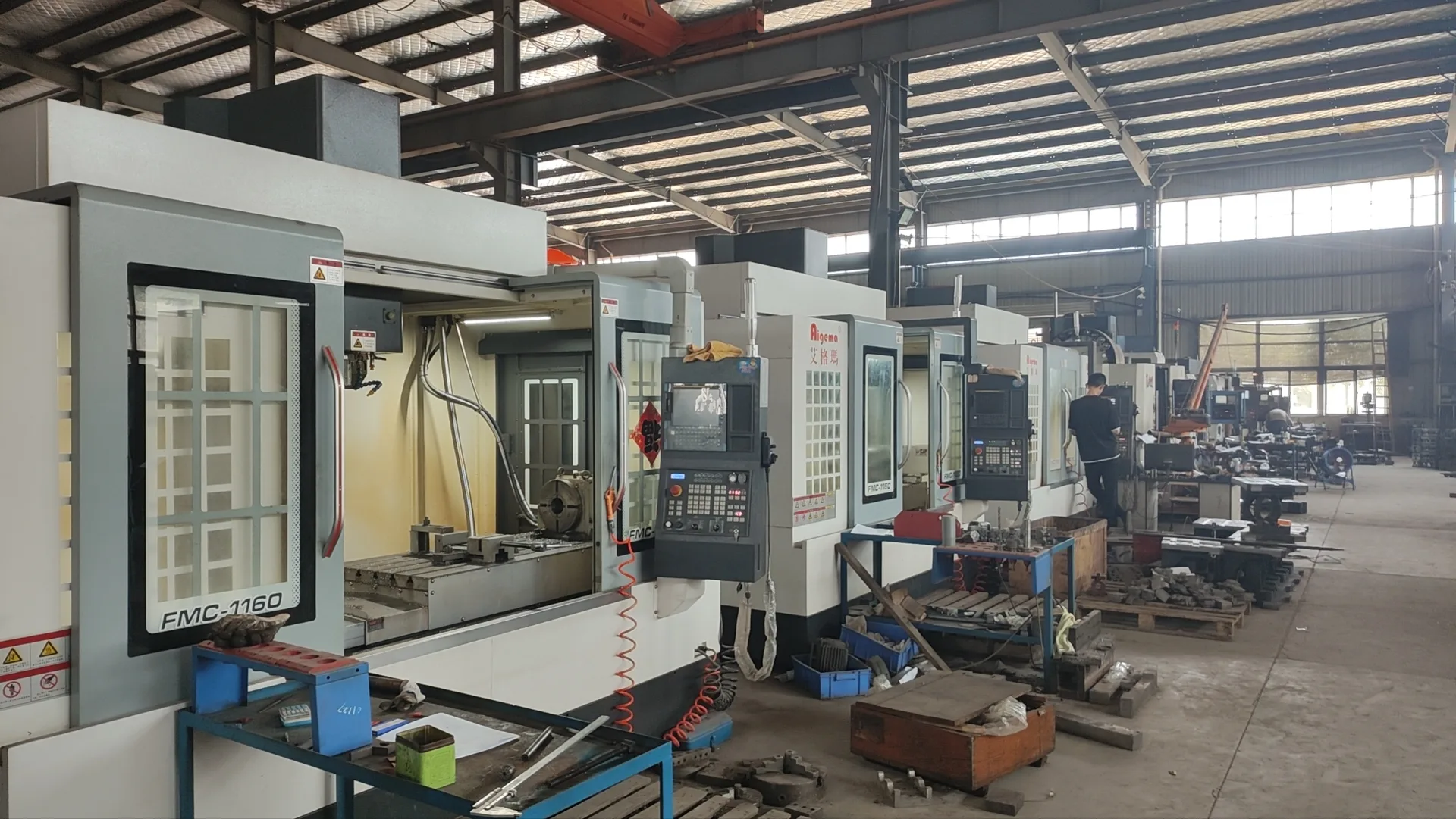 Machining centres on the workshop floor
